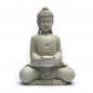 Preview: Meditation Buddha – steingrau – mit Teelichthalter -